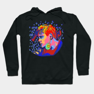 awsten knight rainbow tamagotchi portrait (round) Hoodie